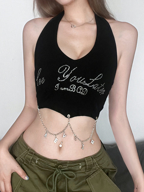 punk-black-metal-chain-halter-letter-rhinestone-sleeveless-top-1