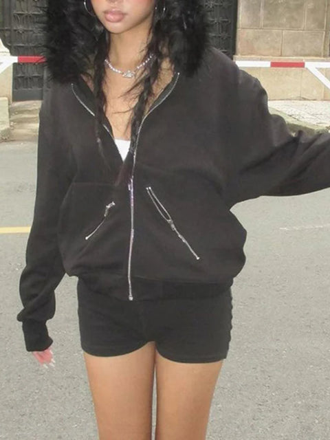 basic-loose-faux-fur-trim-collar-hoodie-1