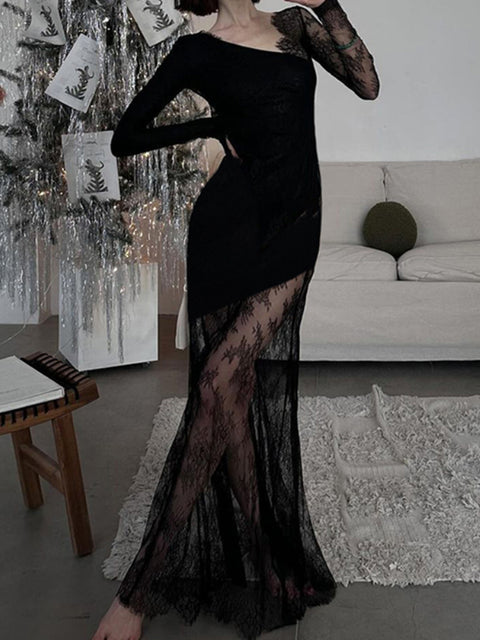 elegant-asymmetrical-black-sexy-lace-dress-1