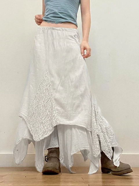 boho-lace-spliced-loose-maxi-skirt-1