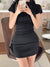 black-casual-stand-collar-folds-slim-mini-dress-2