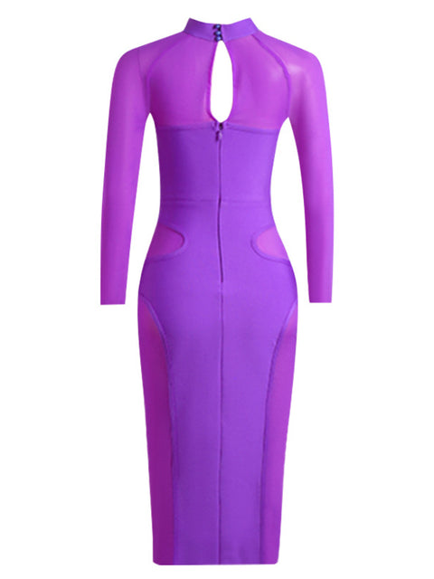 purple-long-sleeve-skinny-tight-mesh-off-shoulder-bandage-dress-2