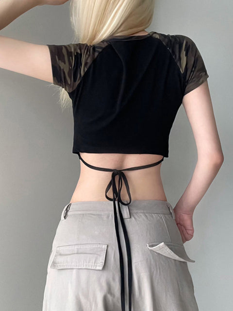 black-letter-print-short-sleeve-lace-up-slim-top-7