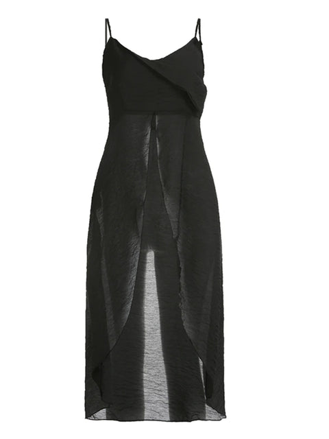 casual-holidays-black-sleeveless-halter-strap-long-top-1