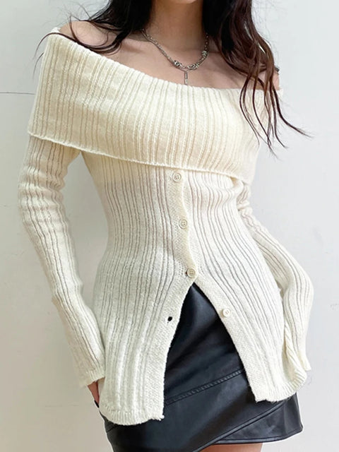 basic-buttons-off-shoulder-knitted-sweater-1