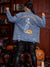 Blue Pumpkin & Skeleton Pattern Denim Jackets