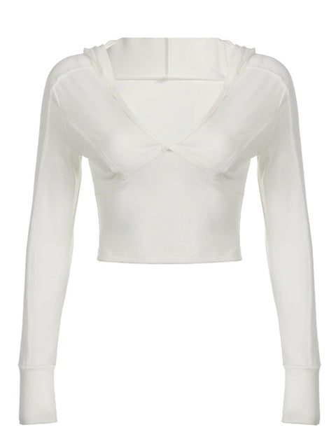 white-v-neck-knitted-stitch-hooded-skinny-long-sleeve-top-1