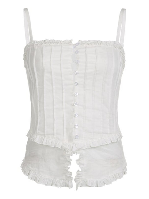 white-strap-ruffles-frill-slit-buttons-halter-top-1