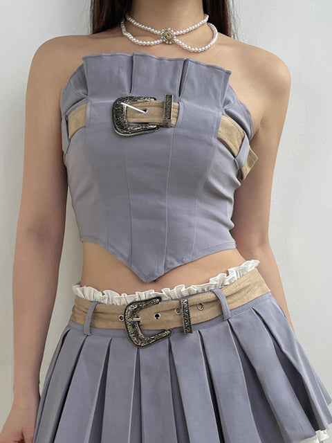 purple-pleated-strapless-sleeveless-belted-irregular-sexy-backless-top-1