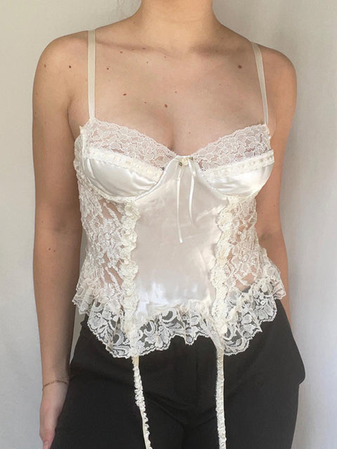 white-satin-lace-spliced-ruffles-crop-top-1