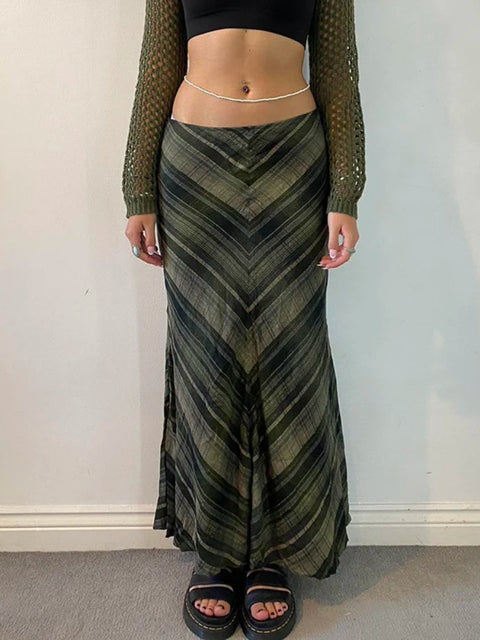vintage-green-stripe-low-waisted-maxi-skirt-1