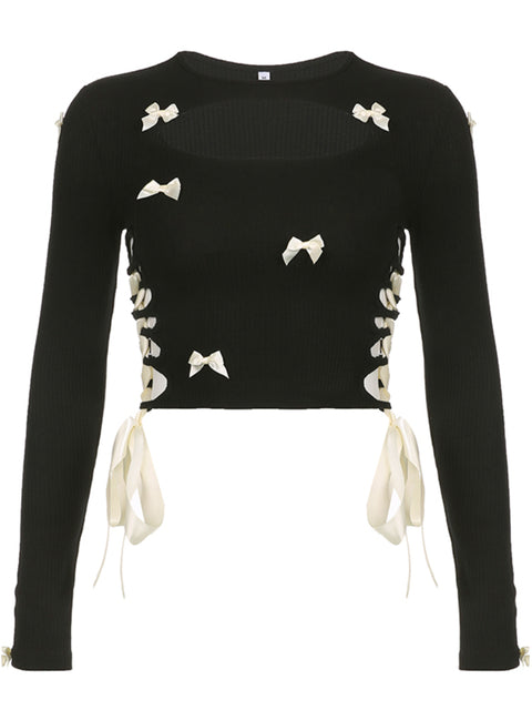 sweet-bow-cute-skinny-lace-up-long-sleeve-top-1