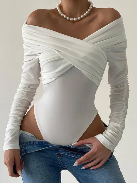 white-off-shoulder-fold-skinny-sexy-bodysuit-1