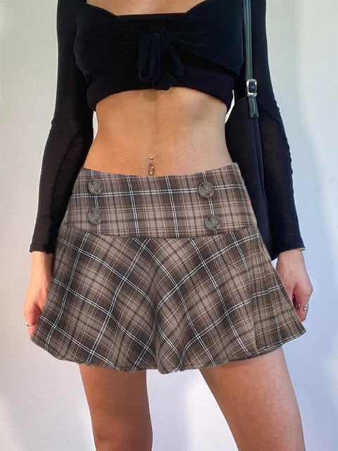 vintage-buttons-plaid-a-line-mini-skirt-1