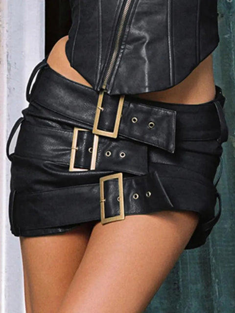 gothic-black-pu-leather-super-short-skirt-1