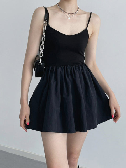 black-strap-backless-casual-pleated-folds-sleeveless-halter-dress-3