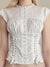 white-round-neck-pleated-lace-up-short-sleeve-top-2