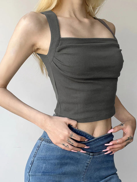 grey-pleated-halter-sleeveless-backless-skinny-top-3