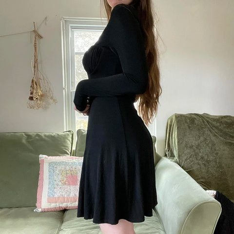 black-square-neck-long-sleeve-dress-2