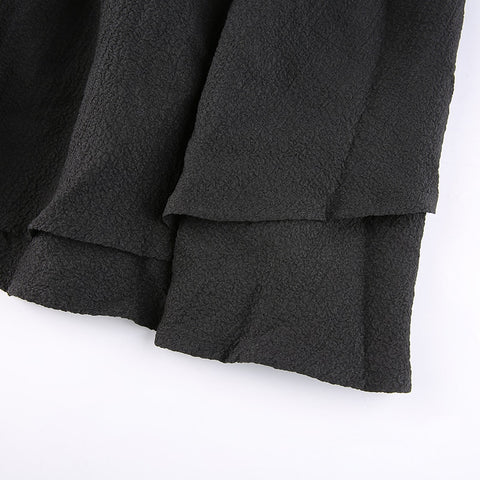 puff-sleeve-black-corset-pleated-sexy-double-layer-ruched-dress-9