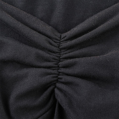square-neck-elegant-ruched-side-split-short-sleeve-casual-gothic-black-short-dress-8