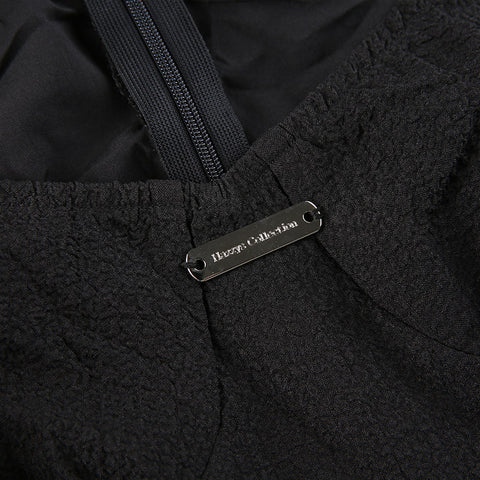 puff-sleeve-black-corset-pleated-sexy-double-layer-ruched-dress-8