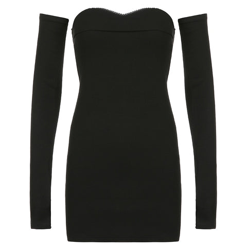 off-shoulder-slash-neck-sexy-long-sleeve-solid-black-dress-3