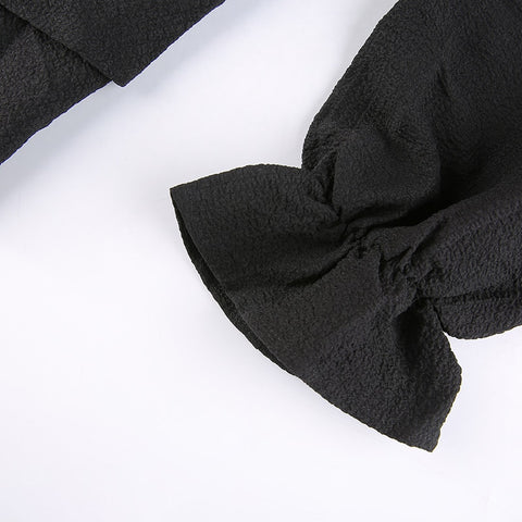 puff-sleeve-black-corset-pleated-sexy-double-layer-ruched-dress-11