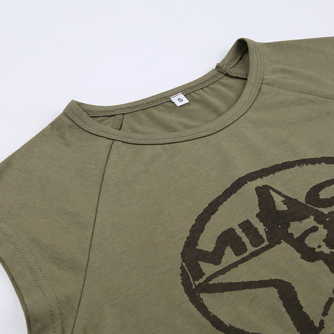 army-green-star-printed-bottomless-short-sleeve-top-7