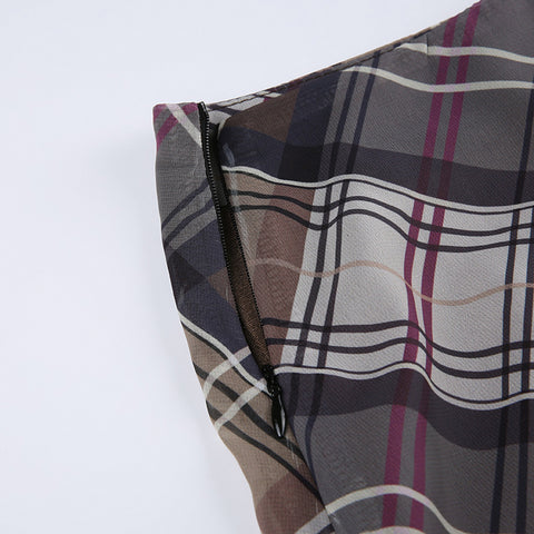 brown-high-waist-chiffon-print-double-layer-skirt-7