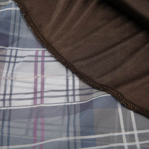 brown-high-waist-chiffon-print-double-layer-skirt-10