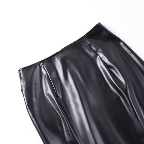 black-split-zipper-leather-metal-chain-punk-sexy-skirt-11