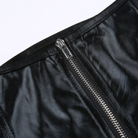 black-sexy-hot-girl-short-printed-leather-top-7