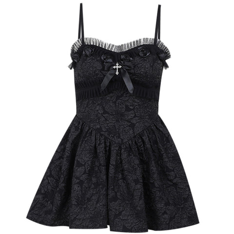 dark-gothic-rose-lace-suspender-v-neckline-short-dress-4