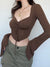 brown-square-neck-flare-sleeve-corset-crop-vintage-drawstring-top-3