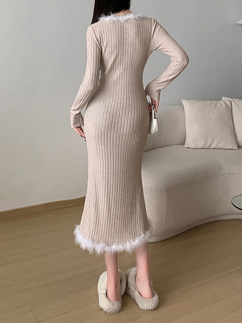 fashion-fur-trim-knitted-elegant-furry-bow-slim-casual-autumn-winter-long-dress-4