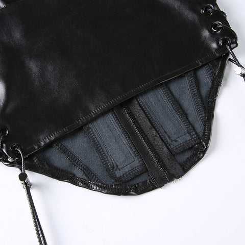 streetwear-punk-zipper-black-pu-leather-camis-sexy-lace-up-club-party-bandage-top-7