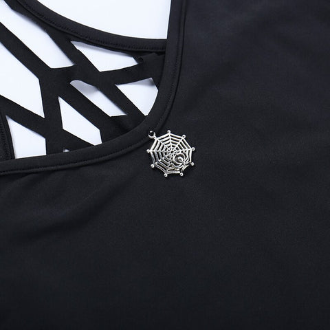 black-goth-spider-web-print-backless-sleeveless-sexy-dress-12