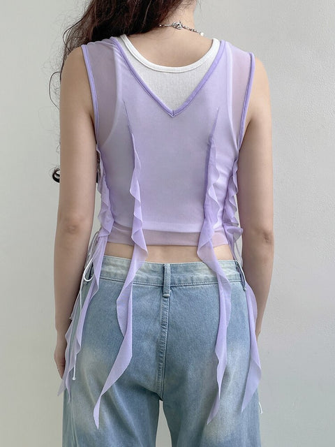 streetwear-ruffles-patchwork-mesh-see-through-thin-lace-up-crop-top-5