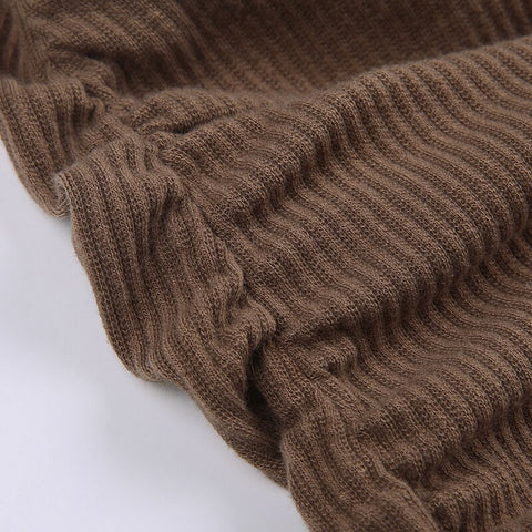 v-neck-brown-knitted-bodycon-sexy-solid-wrap-ruched-basic-elegant-dress-5