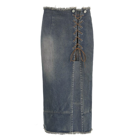 streetwear-asymmetrical-patchwork-burr-lace-up-side-split-denim-long-skirt-5