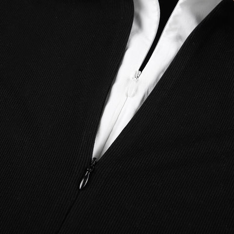 flare-sleeve-skinny-black-mini-patchwork-slim-basic-turn-down-collar-casual-dress-9