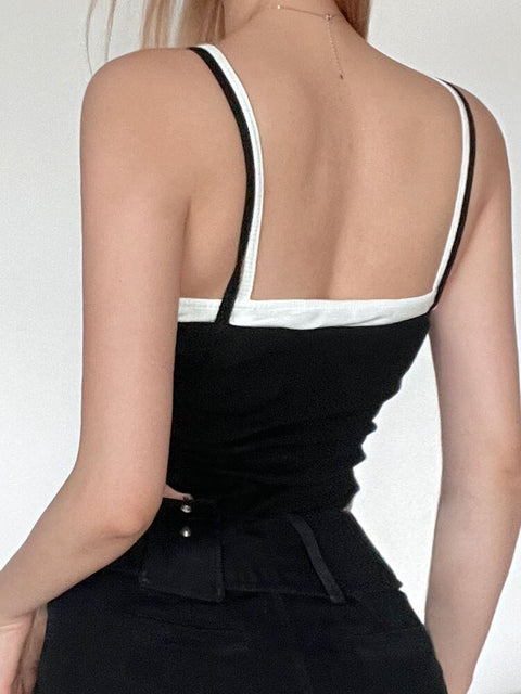 black-white-spliced-casual-basic-strap-slim-casual-bodysuit-8