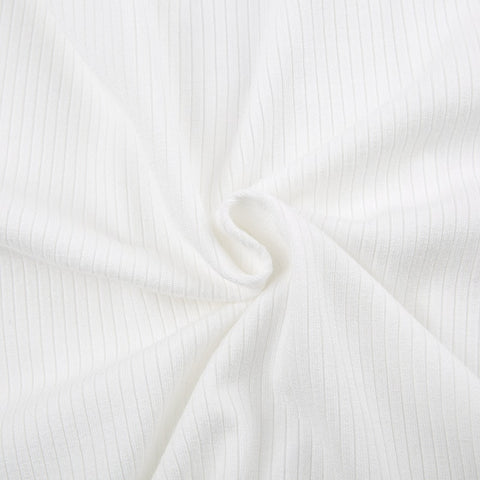 White Faux Fur Trim Hooded Crop Top