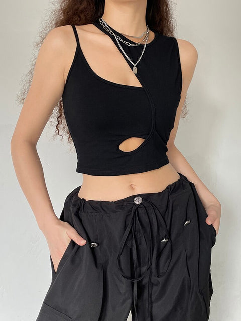 black-skinny-slim-basic-asymmetrical-crop-vest-cut-out-tops-1