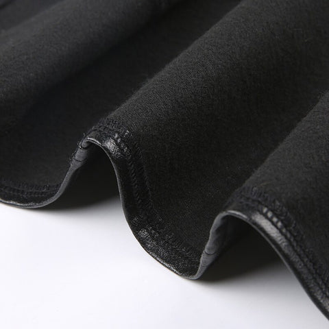 Halter Neck PU Leather Backless Vest