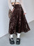 aesthetic-brown-velvet-jacquard-double-layer-fairycore-long-skirt-3