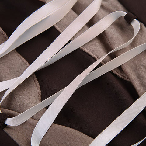 mesh-patchwork-tube-ruffles-design-lace-up-bandage-short-dress-7