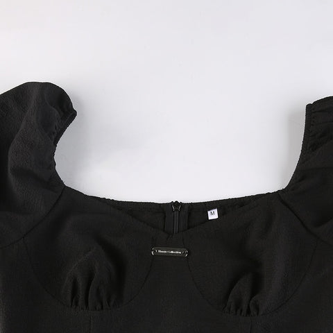 chic-square-neck-black-corset-folds-slim-elegant-pleated-mini-party-dress-8