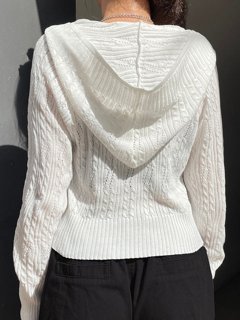 casual-basic-white-cardigans-knit-tops-zip-up-hooded-sweater-3
